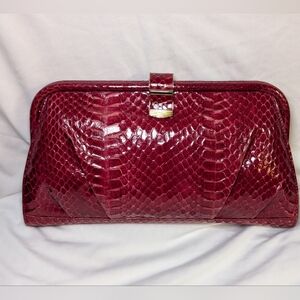 Magli By Tre Emme Burgundy SnakeSkin Purse